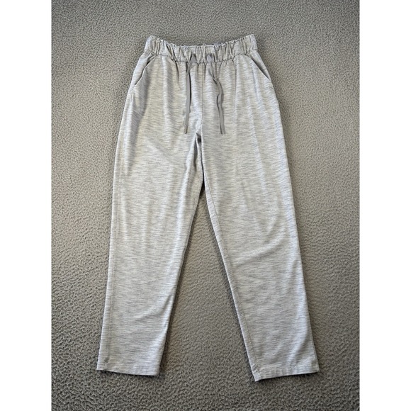 lululemon athletica Pants - Lululemon On The Fly Luxtreme Pants Womens 8 Battleship Gray Stripes‎ Straight